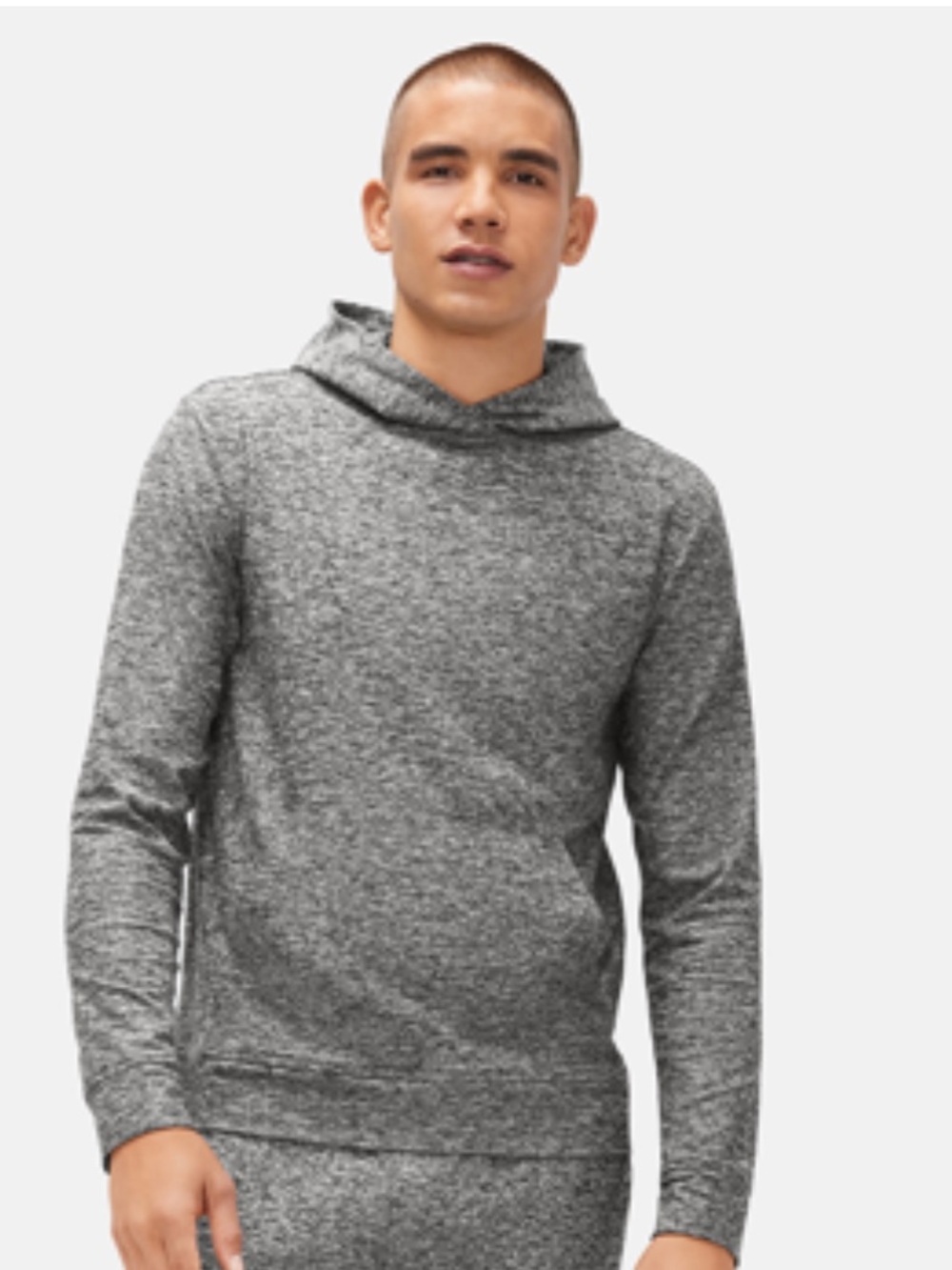 Outdoor Voices Men’s Heather Grey Cloudknit Hoodie Large
